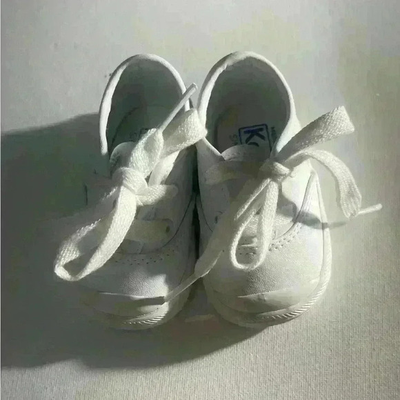 Keds Core Champion LACE Toe Cap Sneaker, White Leather, US 1 - Picture 1 of 4